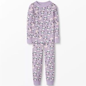 Hanna Andersson 12 Jigglypuff Pajama long John 0062  Set Girls purple organic